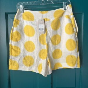 Boden Yellow Polka Dot Women's Shorts